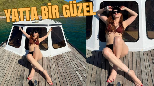 MİNE TUGAY TEKNE POZUYLA SOSYAL MEDYAYI MEST ETTİ