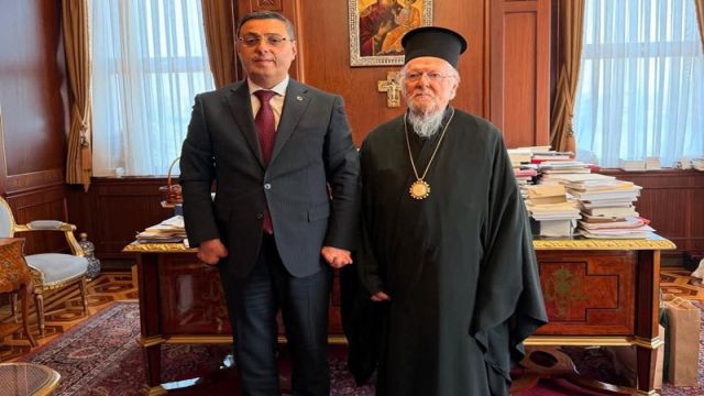 AV. SERKAN BAYRAM’DAN PATRİK I. BARTHOLOMEOS’A ZİYARET