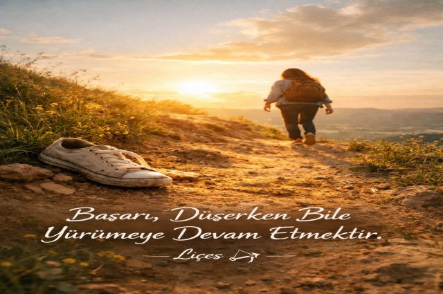 "Başarı, Düşerken Bile Yürümeye Devam Etmektir."