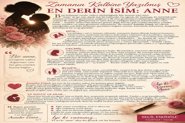 Zamanın Kalbine Yazılmış En Derin İsim: Anne”